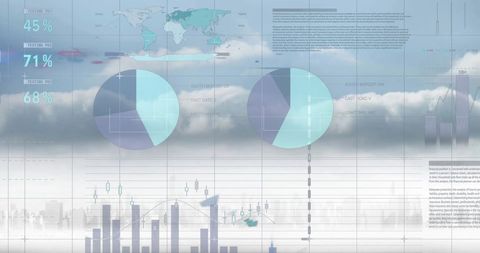 Data Visualization with Charts Over City Skyline - Download Free Stock Images Pikwizard.com