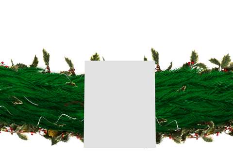 transparent festive garland with holly and fir branches - Download Free Stock Videos Pikwizard.com