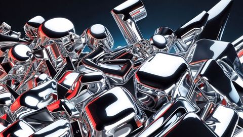 futuristic 3d chrome abstract cluster - Download Free Stock Images Pikwizard.com