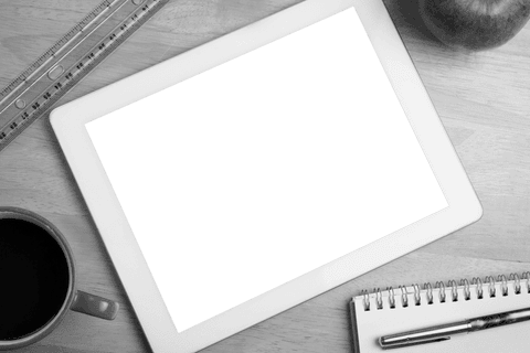 Transparent Digital Tablet with Office Supplies Background - Download Free Stock Videos Pikwizard.com