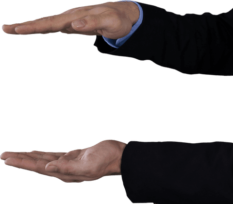 businessman holding transparent item with empty hands - Download Free Stock Videos Pikwizard.com