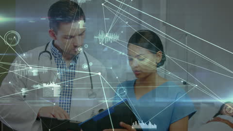 Doctors Analyzing Digital Data in Healthcare Innovation