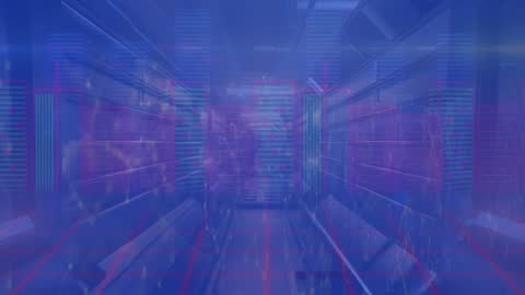 Futuristic Digital Tunnel with Dynamic Geometric Patterns