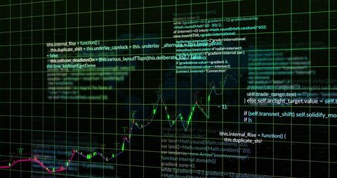 Digitized Financial Data Analysis with Graphs and Codes - Download Free Stock Images Pikwizard.com