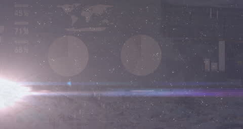 Digital Animation of Financial Data over Abstract Light Spots