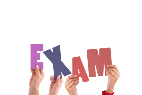 hands holding colorful transparent exam sign - Download Free Stock Videos Pikwizard.com