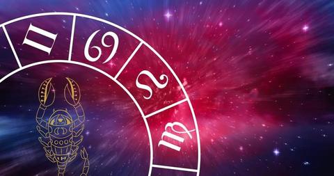 Scorpio Zodiac Wheel In Galactic Space Backdrop Astrology Concept - Download Free Stock Images Pikwizard.com