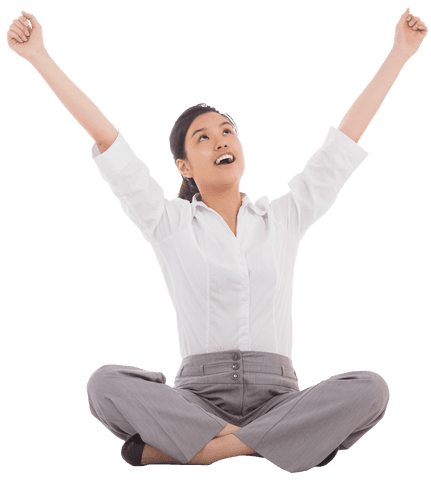 Joyful Businesswoman Celebrating Cleared Background - Download Free Stock Videos Pikwizard.com