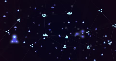 Digital Network Connection and Social Media Icons - Download Free Stock Images Pikwizard.com