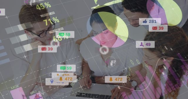 Team Analyzing Digital Data Reports and Social Media Metrics - Download Free Stock Images Pikwizard.com