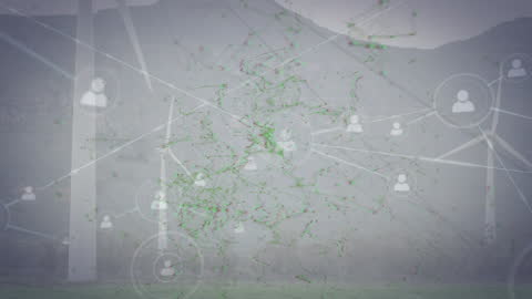 Innovative Data Network Animation with Digital Connections