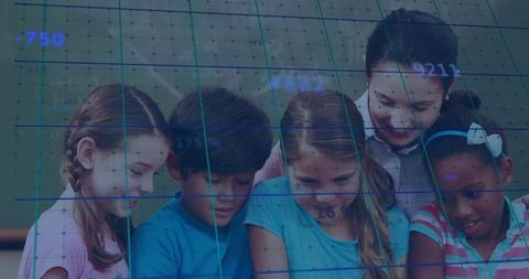 Teacher Guiding Students Exploring Data on Blackboard