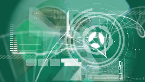 Digital Interface with Scientist and DNA Analysis Concept