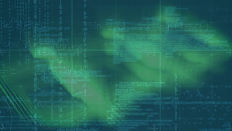 Futuristic Digital Sphere with Mathematical Formulas