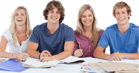 smiling students studying together, transparent background - Download Free Stock Videos Pikwizard.com