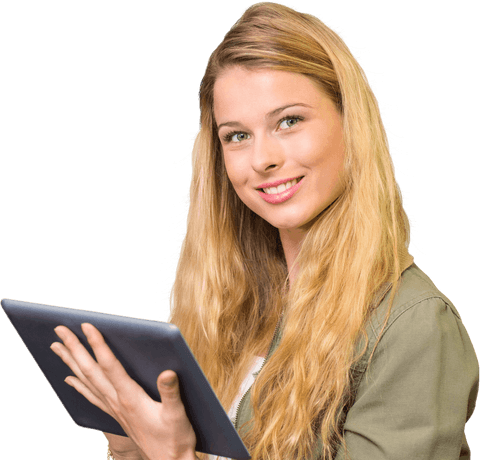 Transparent Happy Student Using Digital Tablet - Download Free Stock Videos Pikwizard.com