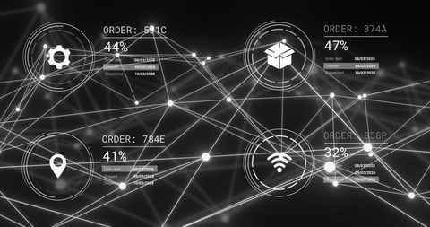 futuristic network connections with digital interface and data processing - Download Free Stock Images Pikwizard.com