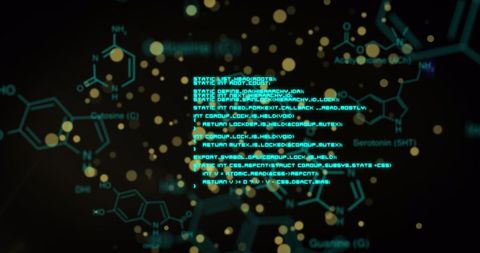 Data Processing On Chemical Formulae Background for Medical Innovation - Download Free Stock Images Pikwizard.com