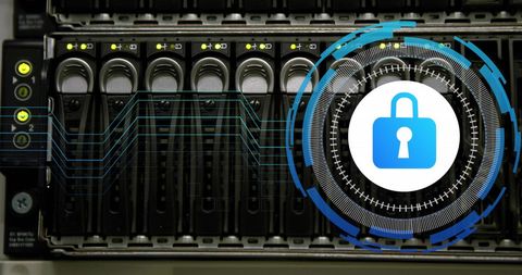 Data protection with digital lock and server technology