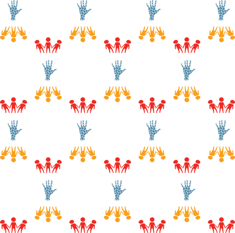 colorful hands and people pattern on transparent background - Download Free Stock Videos Pikwizard.com
