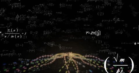 mathematical data processing with light trails on dark background - Download Free Stock Images Pikwizard.com