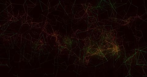 Abstract Network of Colorful Digital Lines on Black Background - Download Free Stock Images Pikwizard.com