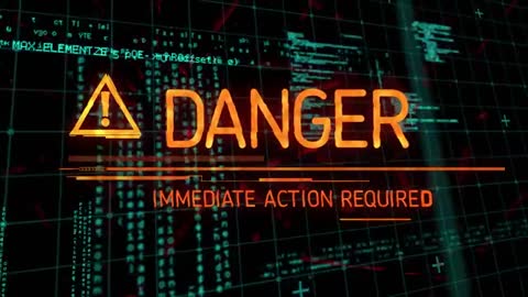 Immediate Cybersecurity Danger Warning with Coding Background