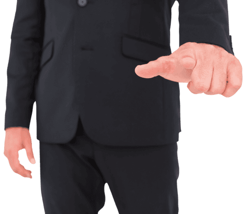 Transparent Background Businessman Pointing Finger Forward - Download Free Stock Videos Pikwizard.com