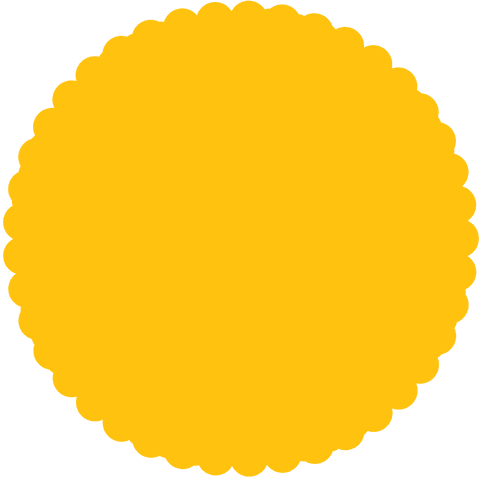 yellow scalloped circle on transparent background for abstract design - Download Free Stock Videos Pikwizard.com