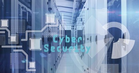 cybersecurity concept in modern data center world - Download Free Stock Images Pikwizard.com