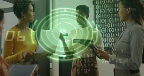 Innovative Business Meeting with Holographic Technology