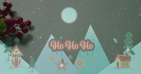 Festive Animated Christmas Greeting with Decorations