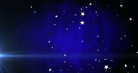 Falling Christmas Stars on Deep Blue Background - Download Free Stock Images Pikwizard.com