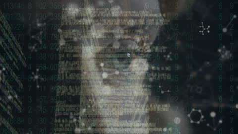 Futuristic Concept of Data Eye with Digital Interfaces.