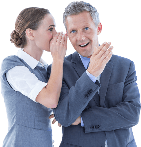 Colleagues Sharing Secrets on Transparent Background - Download Free Stock Videos Pikwizard.com