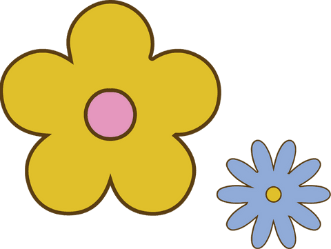 vibrant cartoon flowers on transparent background - Download Free Stock Videos Pikwizard.com