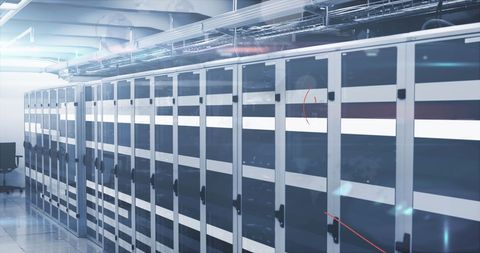 Advanced Computer Servers with Digital Data Processing Visualization - Download Free Stock Images Pikwizard.com
