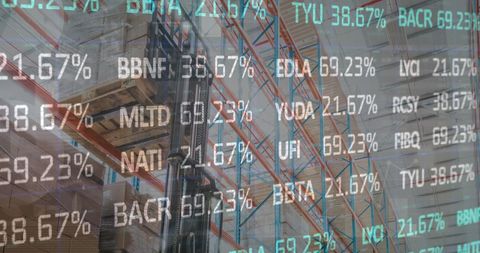 Stock Market Data Overlaying Empty Warehouse Concept - Download Free Stock Images Pikwizard.com