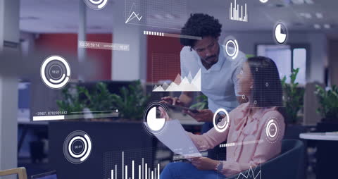 Collaborative Office Space with Digital Data Visualization