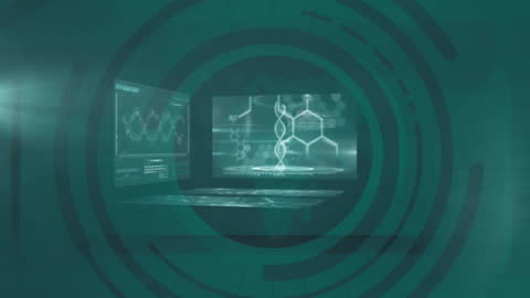 Futuristic Globe with Spinning Data and Statistics