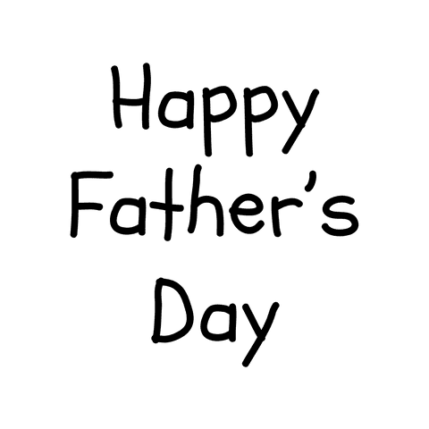 Happy father's day digital text on transparent background