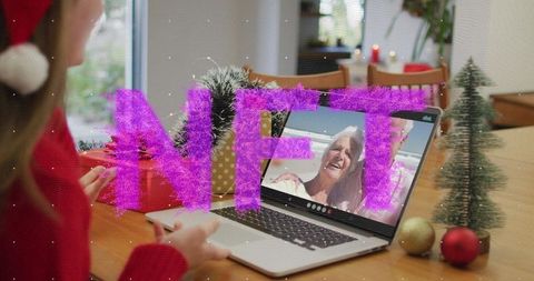 Nft overlaying video call christmas theme nfts