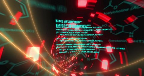 Futuristic Data Processing with Chemical Molecular Graphics - Download Free Stock Images Pikwizard.com