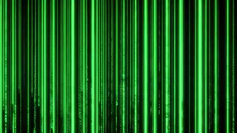 Green Digital Code Cascading on Black Background