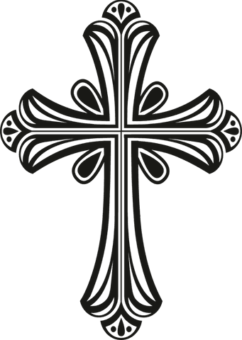ornate flourish christian cross on transparent background - Download Free Stock Videos Pikwizard.com