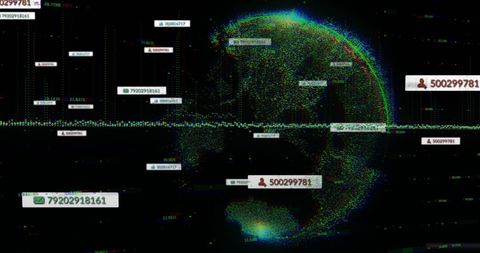 Digital Data and User ID Overlay with Glitch Effect on World Map - Download Free Stock Images Pikwizard.com