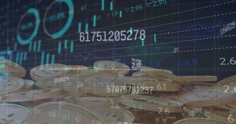 Global Financial Market with Yen Coin Imagery