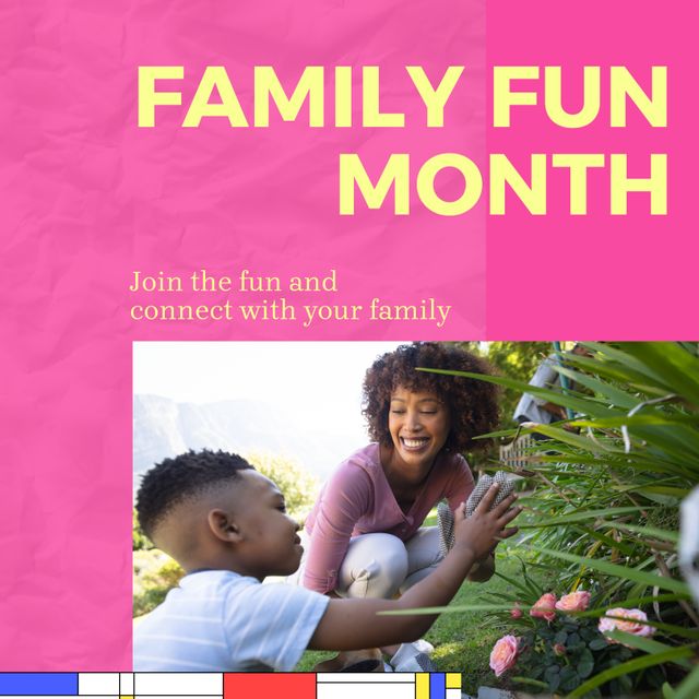 Perfect for promoting family activities, togetherness, and spending quality time outdoors. Use this to depict nature outings, family bonding, and parenting moments.
