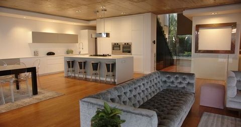 Modern Open Concept Living Room with Elegant Kitchen Interior