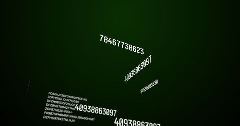 Dynamic White Numbers on Green Background Reflecting Data Processing - Download Free Stock Images Pikwizard.com